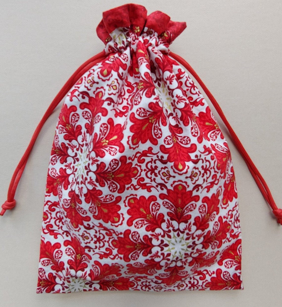 Fabric Drawstring Bag 8.5x 13 Fully Lined Reusable Etsy