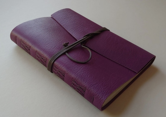 8.5"x 11" large leather journal 240 pages purple A4 travel journal sketchbook notebook diary (7085)