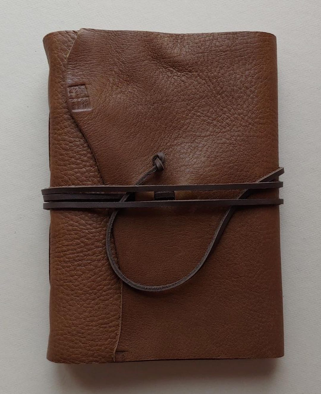 Leather Journal 5.5"x 7.5" Rustic Brown Leather Notebook Sketchbook ...