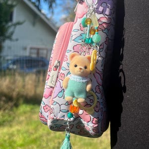Bear Keychain / Critter Charm / Calico Critter / Sylvanian Families / y2k / Aesthetic Keychain / Trinket Keychain / Baby Bear / nostalgia