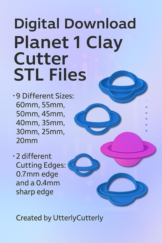 Clay Cutter STL File Planet 1- Space Sat