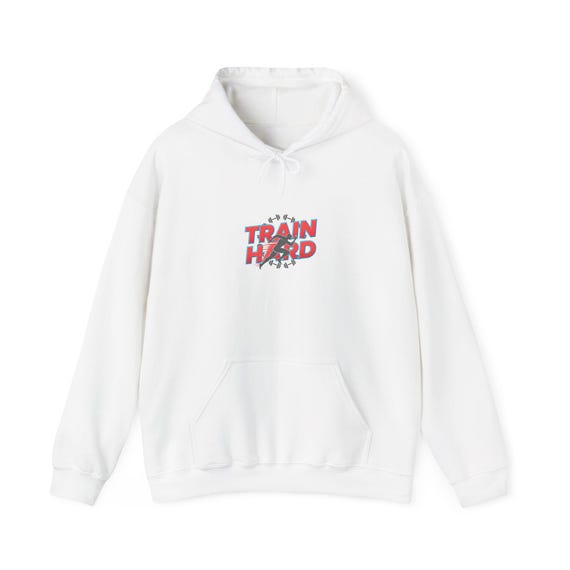 Train Hard Hoodie | fitness shirt, gym motivation active wear