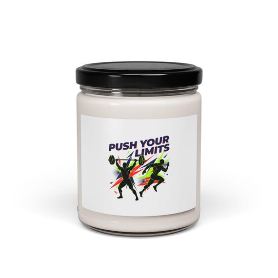 Push Your Limits Candle | Scented Soy Candle, Motivational Fitness Design
