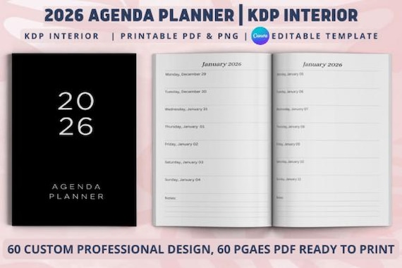 Agenda Planner 2026 | KDP Interior