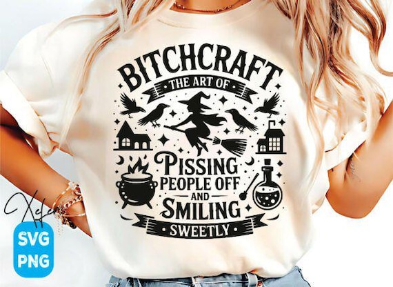 Bitchcraft Funny Halloween PNG,Sarcastic