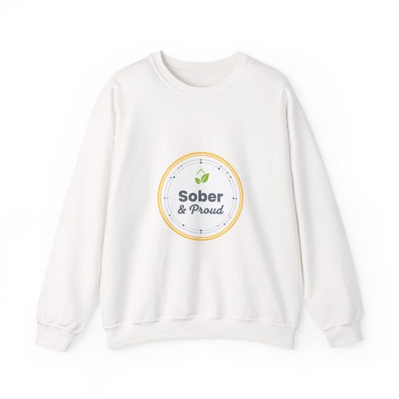 Sober & Proud Badge Sweatshirt | dry January, sober curious tracker