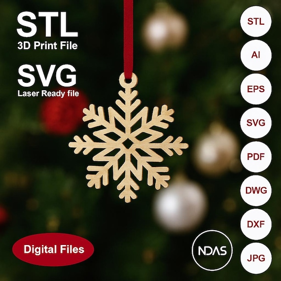 Snowflake Christmas Tree Decoration 3