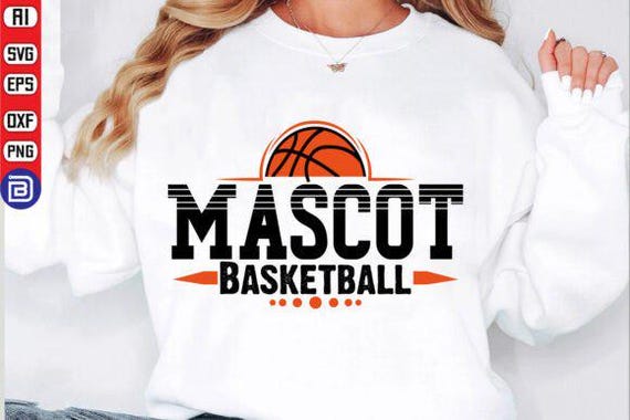 Mascot Basketball SVG PNG