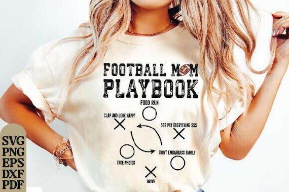 Football Mom Playbook Svg, Football Mama