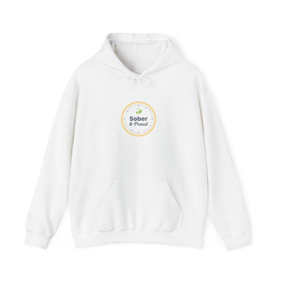 Sober & Proud badge hoodie | Dry January, sober curious tracker