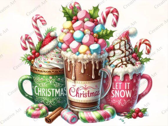 Let It Snow Christmas Coffee Png