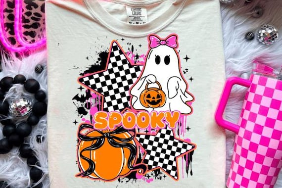 Retro Spooky Ghost PNG, Cute Halloween