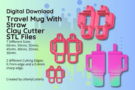 Clay Cutter STL File Travel Mug - Coffee