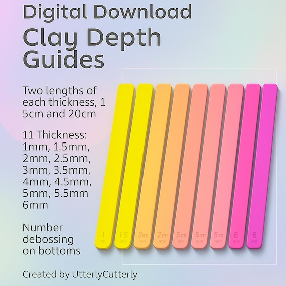 Clay Depth Guides- STL Digital File Down
