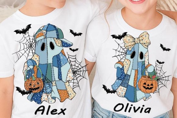Trendy Patchwork Spooky Ghost Girl/Boy