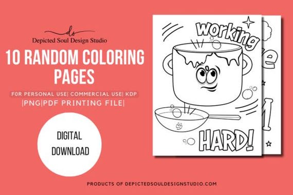 10 Random Coloring Pages|KPD|
