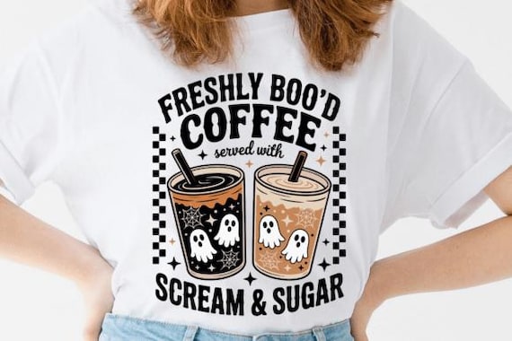 Freshly Boo'd Coffee Halloween Fall PNG