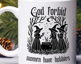 Witchy Feminist Coffee Mug – Funny Cauldron Design