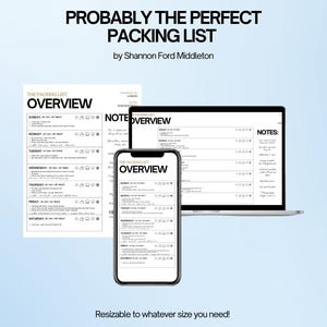 Das wahrscheinlich Perfekte Packing List .PDF Template