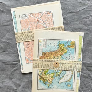 Vintage Maps, 20 sheets for journaling, ephemera or mixed media