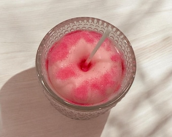 Pink donut candle