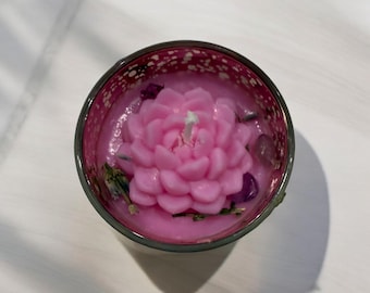 Lavender tequila shot candle