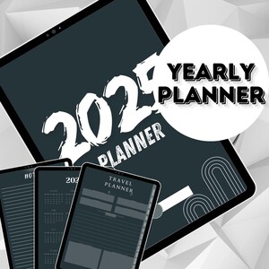 2025 Digital Planner – Monthly & Weekly Calendar PDF – GoodNotes and iPad Compatible – Hyperlinked Digital Agenda – Instant Download