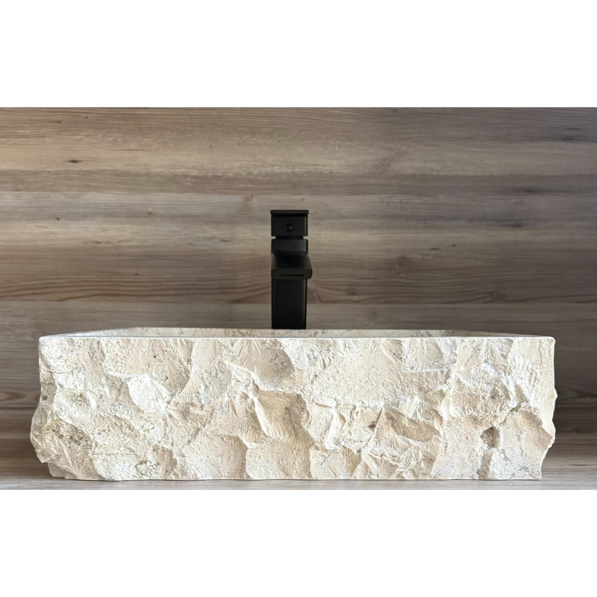 Handmade Natural Stone Bathroom Sink – Marble Travertine