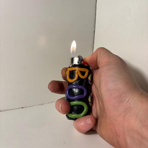 Halloween themed clay lighter case