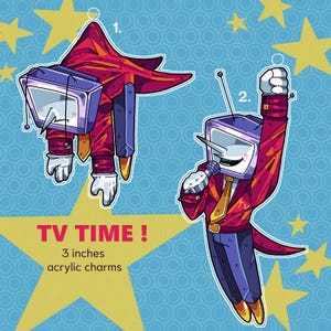 TV TIME acrylic charms