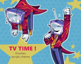TV TIME acrylic charms