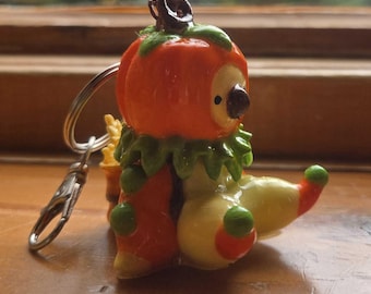 Pumpkin clown keychain-Halloween style!!