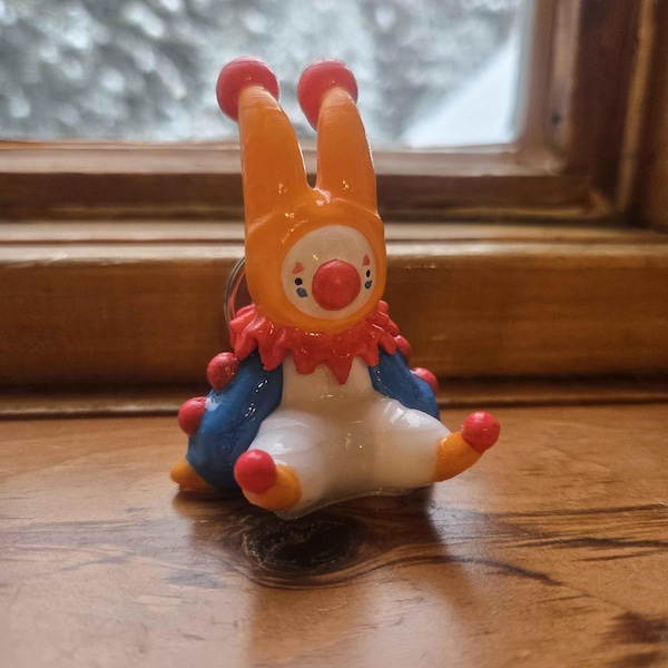 Hand-Painted Clown Keychain
