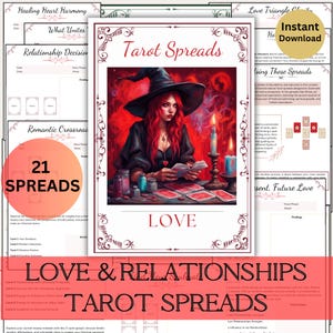 Love & Relationships Tarot Spreads Printable | Romance Tarot Spreads | Tarot Spreads Printable | pdf | Tarot Spreads | Digital Download