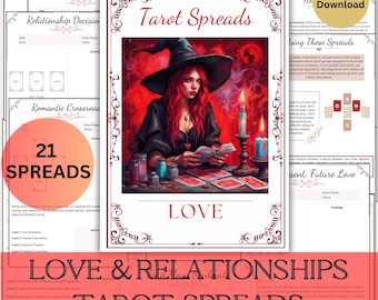Love & Relationships Tarot Spreads Printable | Romance Tarot Spreads | Tarot Spreads Printable | pdf | Tarot Spreads | Digital Download