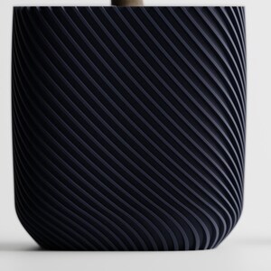Fine Rib Rounded Rectangle Cube 3D Printed Pot