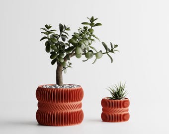 Modern Ribbed Series 3 3D Printed Pot