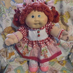 1985 Cabbage Patch Doll in Strawberry Shortcake Romper, UT Factory