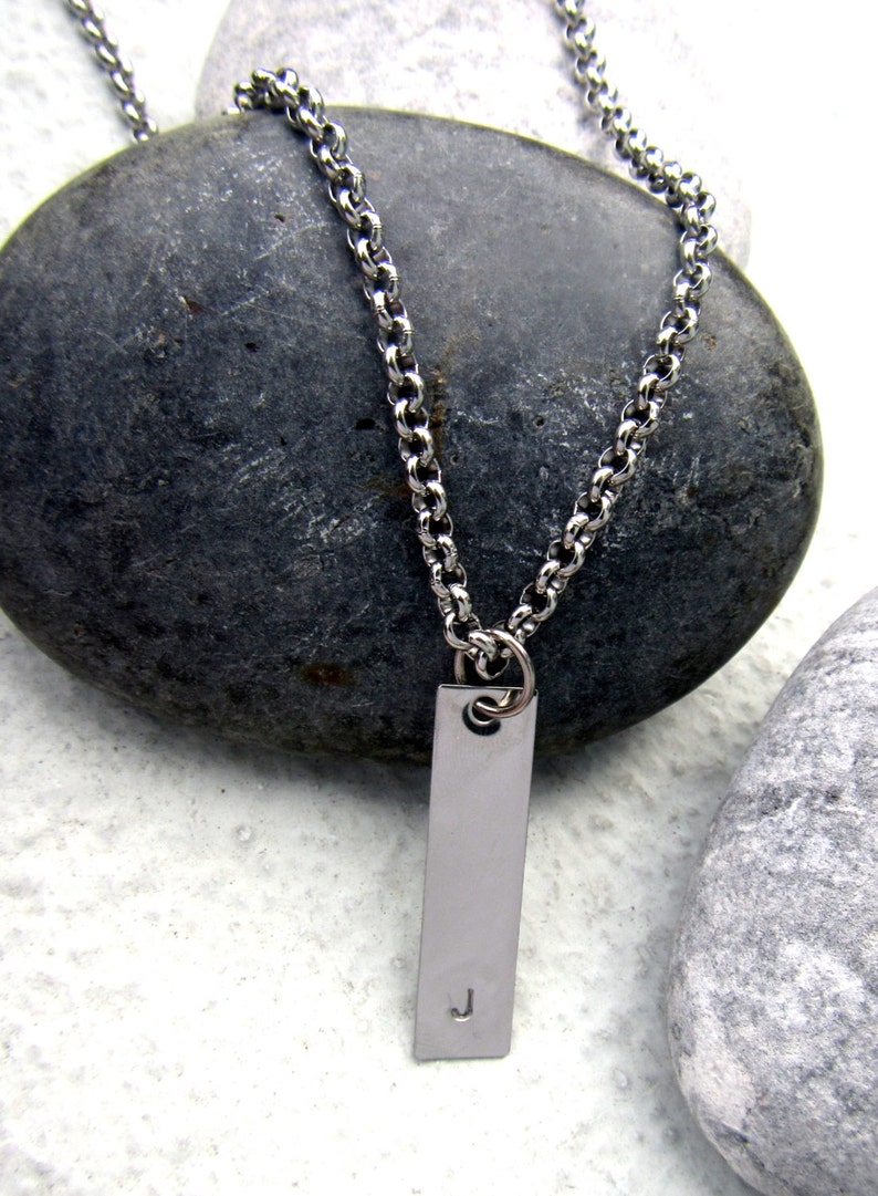 Personalized Mens Necklace. Customized Initial Necklace. Etsy