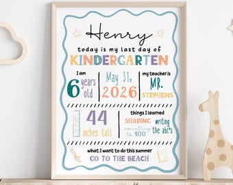 First Day of School Sign: Editable Photo Prop (Digital Download, Canva Template Available)