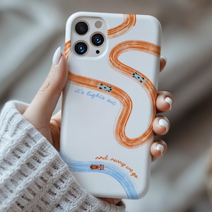 McLaren F1 MagSafe iPhone Tough Case: Orange & Blue Race Track