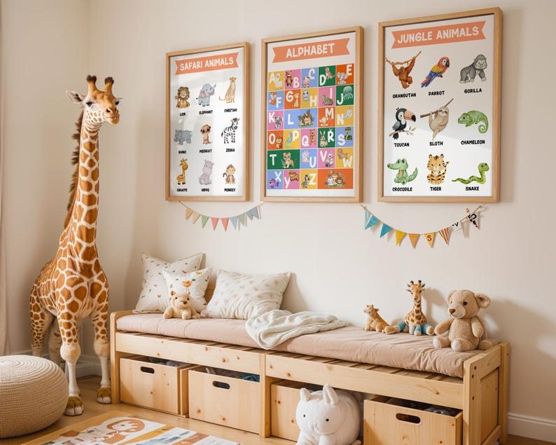 Montessori Educational Posters Set of 24: Kids Learning Prints, Playroom Wall Art (Digital Download) image 2