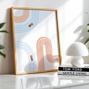 Minimalist McLaren F1 Racing Poster: Modern Formula One Wall Art (Digital Download)