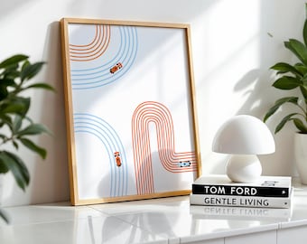 Minimalist McLaren F1 Racing Poster: Modern Formula One Wall Art (Digital Download)
