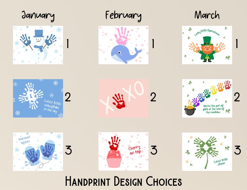 Custom 2026 Handprint Wall Calendar | Kids Art Keepsake Gift - Etsy