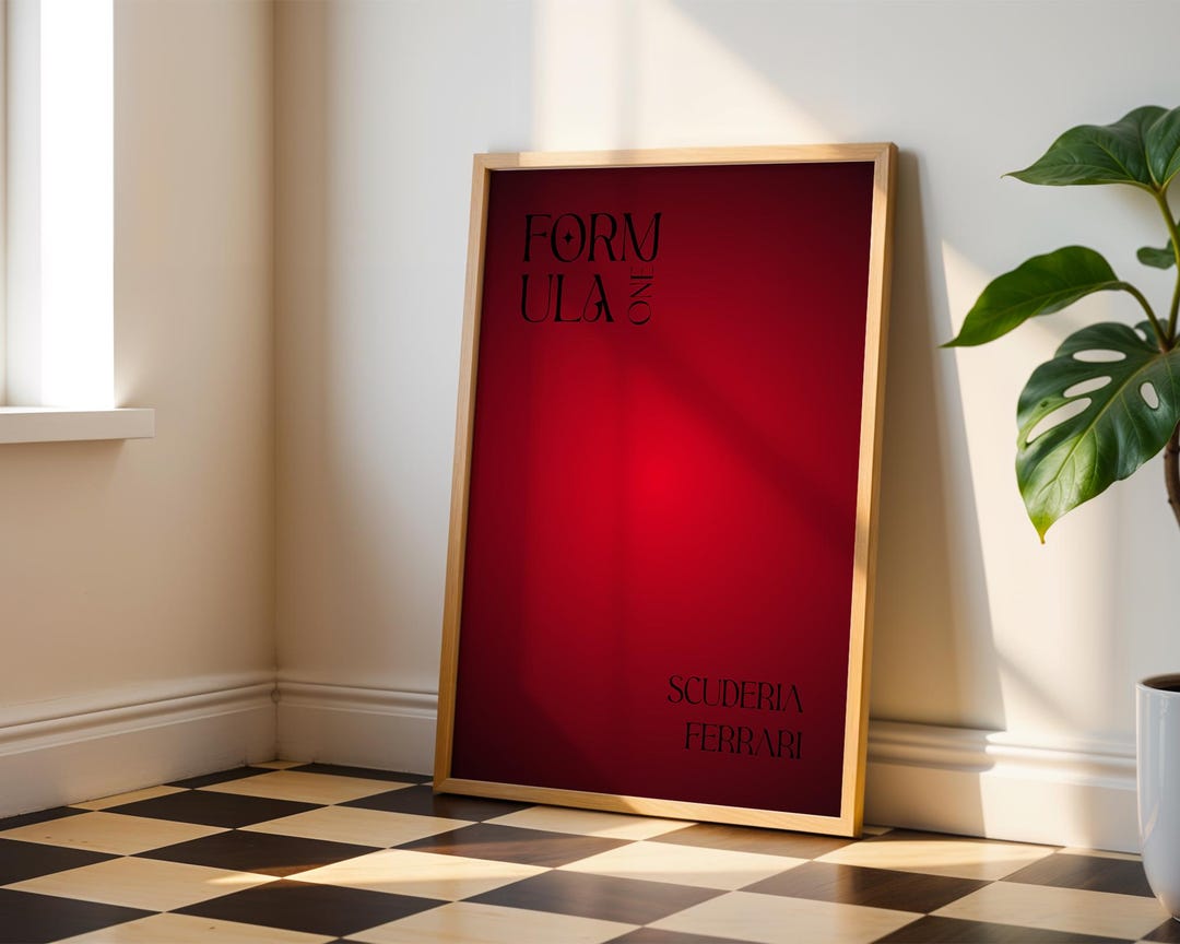 F1 Ferrari Team Colors Gradient Poster | Formula One Aura Wall Art ...