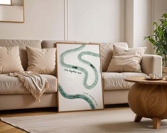 Minimalist Green F1 Racing Painted Poster: Retro Formula One Art (Digital Download)