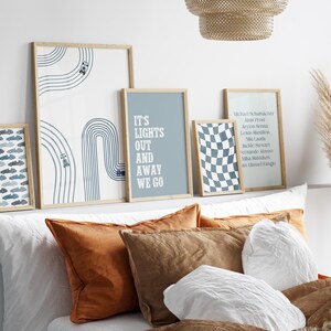 Blue Formula 1 Gallery Wall Art Bundle | Blue F1 Digital Prints & Minimalist Aesthetic Decor for Your Home