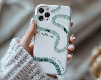 F1 Racing Phone Case: Green Painted - "Lights Out" Slogan