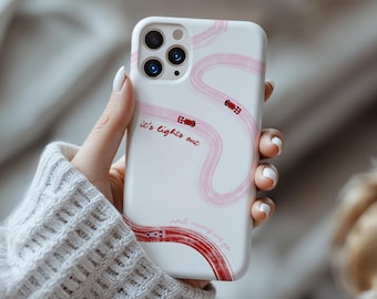 F1 iPhone Case: Pink & Red 'Lights Out' Painted Design